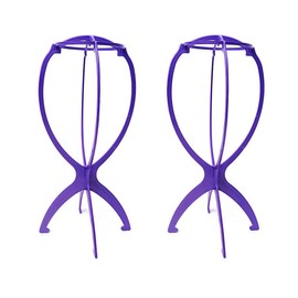Ruiwen - Soporte para peluca, soporte portátil, plegable, soporte para peluca, soporte para peluca, resistente para peluca de 13.8 pulgadas, soporte para peluca de viaje para todas las pelucas