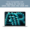 JETech Screen Protector for MacBook Air 13.6 Inch (Model 2025/2024/2022,