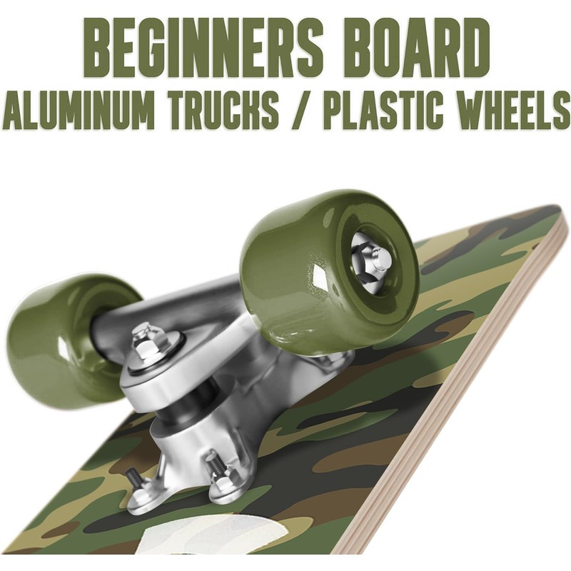 24 inch Rude Boyz Mini Cruiser Skateboard - Aluminium Trucks