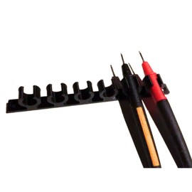 SplashNColor - Soporte para sonda de plomo de prueba, soporte montado en el computadora para cables de prueba de multímetro y osciloscopio, manos libres, seguro, ajustable, fácil instalación, grado