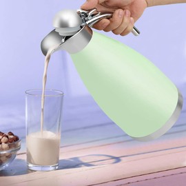 Stainless Steel Coffee Thermal Carafe,Travel Bottle Double Walled Vacuum Insulated Thermo Jug Coffee Carafe Kettle Cold Hot Water Pot (Green)