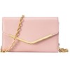 Autumnwell Clutch Purse Evening Bag for Women，Pink Envelope Handbag With