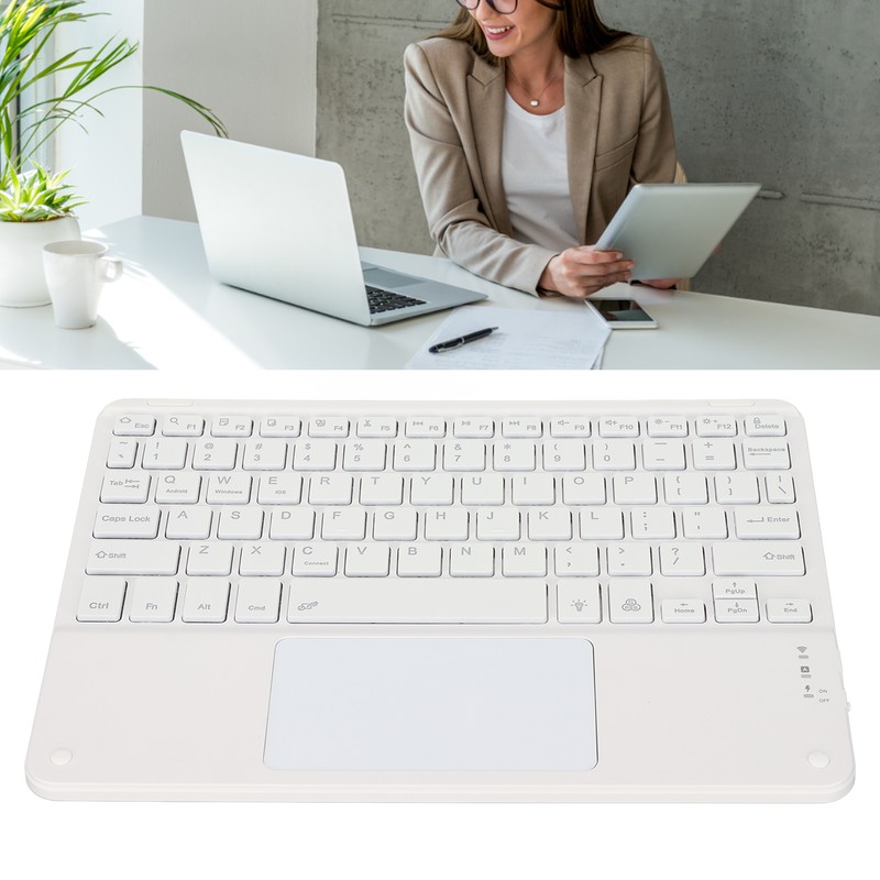 Wireless Keyboard with Touchpad Quadrate Keycap Ultra Thin 10inch Wireless