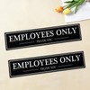 SINYUDUN 2 Pack Acrylic Employees Only Sign for Door or