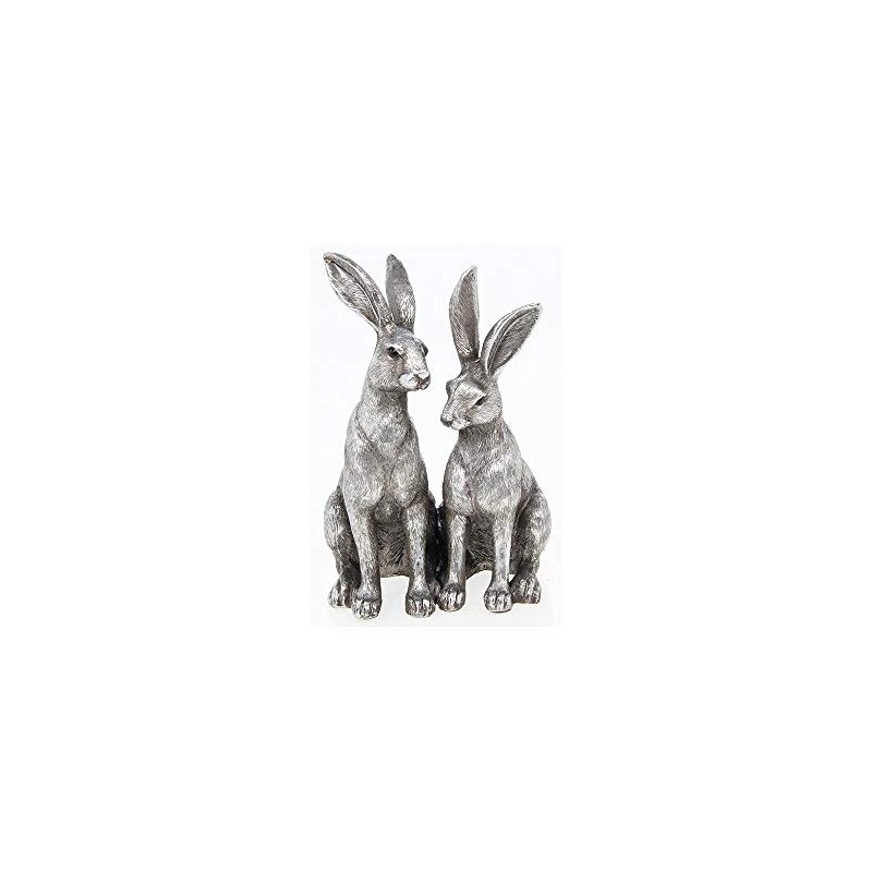 Reflections Silver Twin Hares Figurine by Leonardo