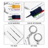 4-Piece Tyre Tread Depth Measuring Tool with Key Ring, Plastic