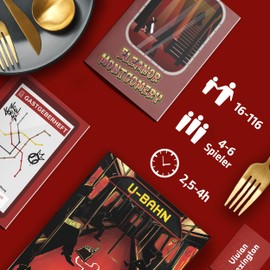 MORD bei Tisch Crime Dinner for Home - 4 to 6 People - The Underground Case - The Crime Game from 16 Years - Ideal as a Crime Dinner for a Murderous Dinner Party