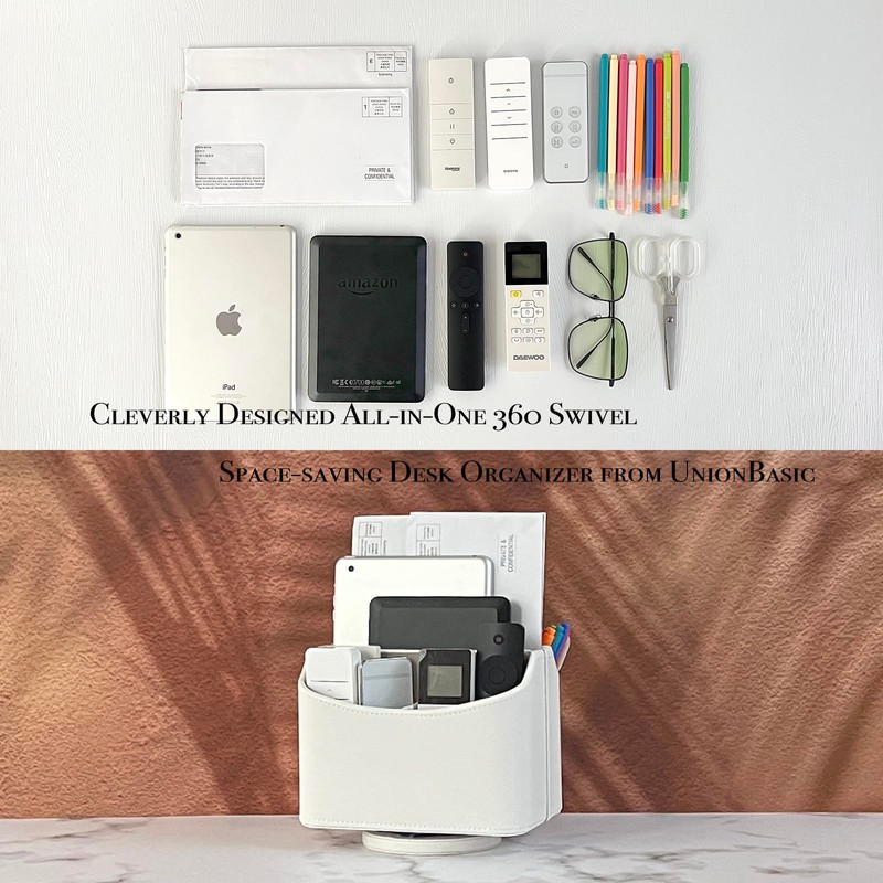 UnionBasic Rotating Desk Organizer, 360 Degree Desk Spinning Caddy, Desktop