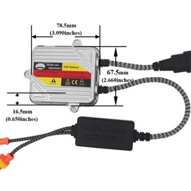 Eseastar 9003 H4 HID Kit, Relayless, 35 W, Hi/Low Switch, Genuine Replacement HID Bulb, Thin HID Ballast, Instant Start Up, Waterproof, Car Headlight, Super Bright 6000K, White