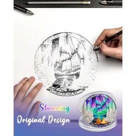 CHURYUML One Day at a Time 5 Year Sobriety Coin - Inspirational Five Year Chip, Non-Religious AA Coins Recovery Medallions Sober Affirmation Token Sobriety Gifts for Women Men Celebrating Sobriety