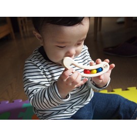 Mastro Geppetto Wooden Toys Rattle FAVA COLOR