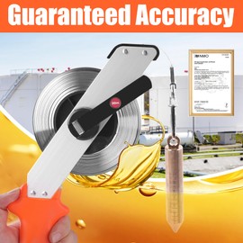 Cekegon Oil Gauging Tape, 49ft/15M Stainless Steel Sounding Tape Measure, Oil Tank Gauging Tape with Brass Plumb Bob