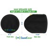 Black Waterproof 600D Marine Wake Tower Speaker Covers – Large