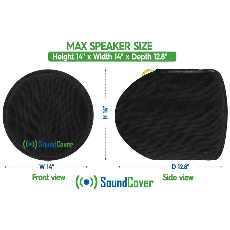Black Waterproof 600D Marine Wake Tower Speaker Covers – Large