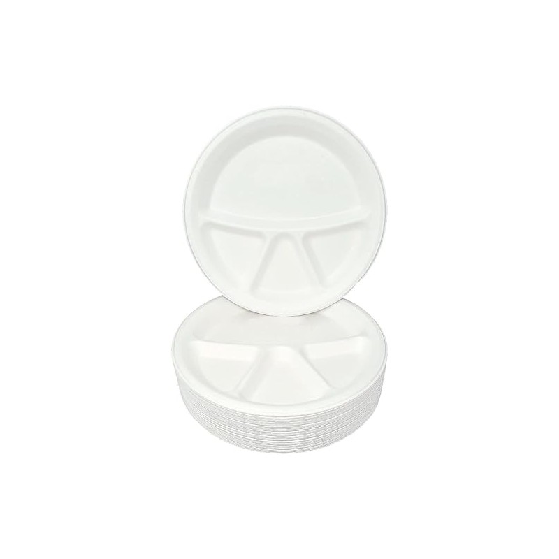 PRISTINE ENTERPRISE DISPOSABLE Biodegradable Extra Strong Hold baggase plate pack