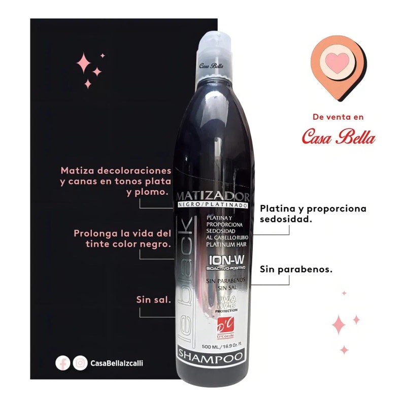 MATIZADOR NEGRO D CONDE LE BLACK 500ML