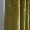 Roslynwood Luxury Gold Foil Print Olive Green Velvet Curtains 108