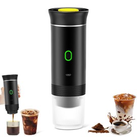 3 En 1 Máquina de Café de Mano, Cafetera Portátil Para Coche, Eléctrica Afetera de Cápsulas, Cafetera Espresso Portátil, para Cápsulas Pequeñas, Cápsulas Grandes, Café Molido, para Hogar, Oficina