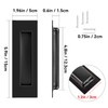 yuntop Black Sliding Closet Door Handles Recessed Finger Flush Pulls