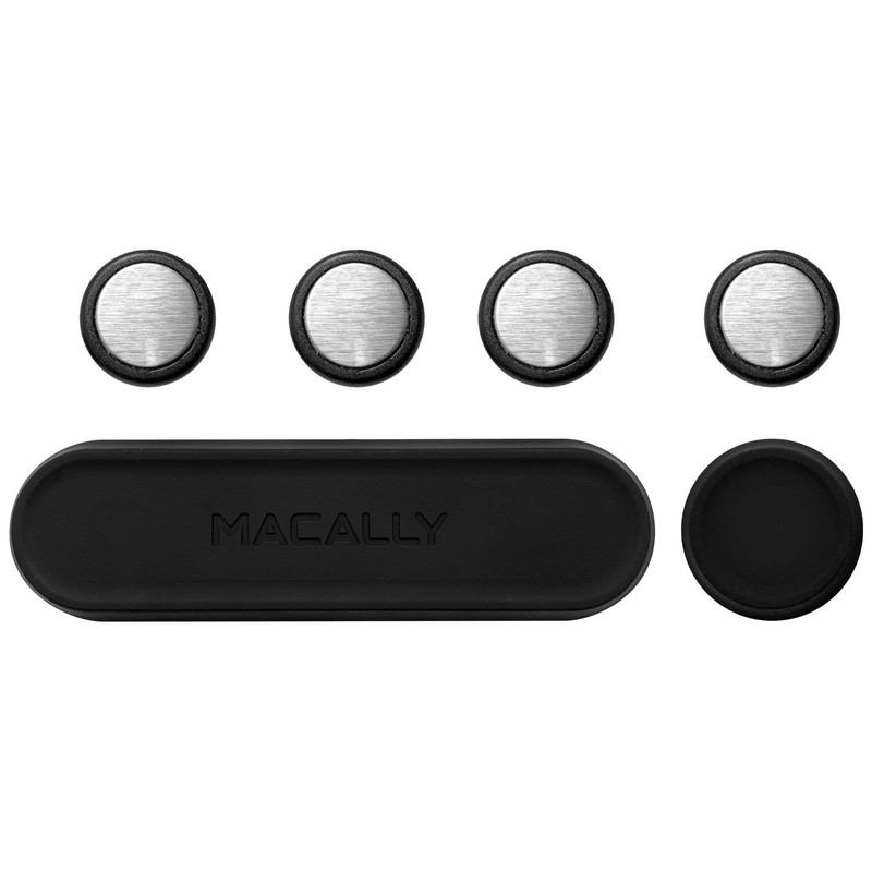 Macally CABLEHOLDMAG Magnetic Cable Holder, Black