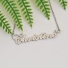 HUAN XUN Customized Luna Name Necklace Silver Personlized Stainless Steeel