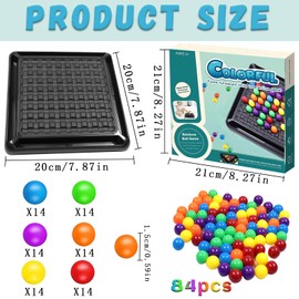 Intellectual Chess Board Double Duel, Board Games, Rainbow Ball Elimination Board Game, Rainbow Ball Board Game, Intellectual Chessboard, Colourful Balls, Chess Board Children's Duel