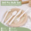 Phyyixs 360 Count Compostable Cutlery Set - 150 Forks, 150