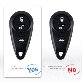 BestKeys 4-Buttons Car Key Fob Keyless Entry Remote for 2011-2012 Forester 2009-2013 Impreza FCC ID:CWTWB1U819 315MHZ (2)
