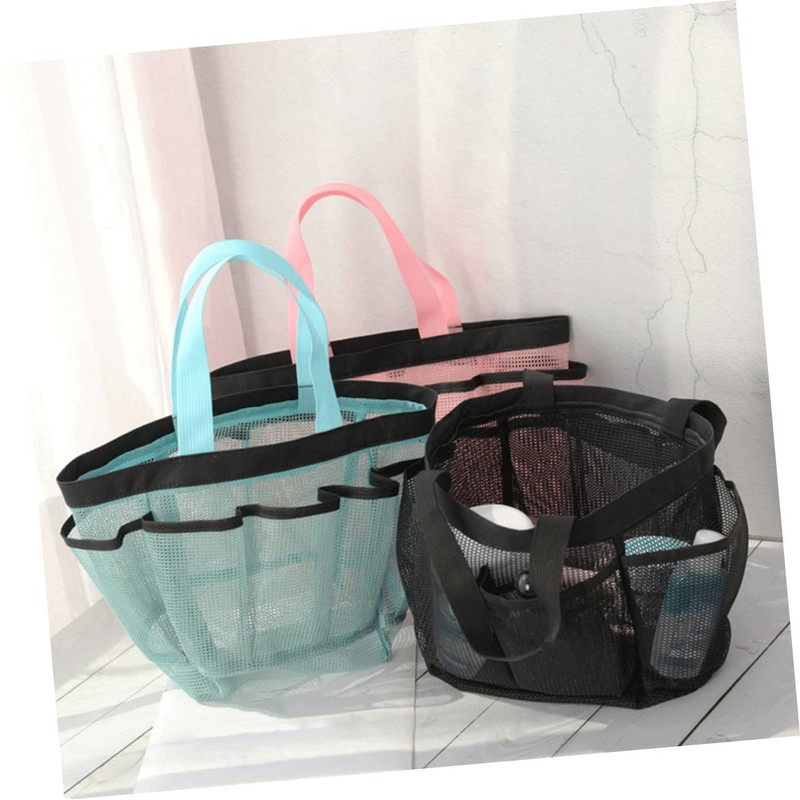 CHILDWEET Multi-pocket Beach Tote Bag for Travel Versatile Mesh Storage