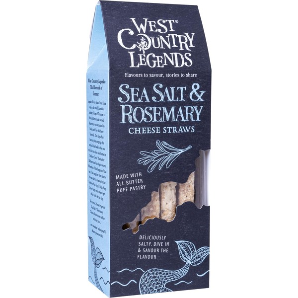 West Country Legends Sea Salt and Rosemary Cheese Straws 100G