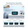 OWYELO Digitale Wecker, Digitaler Radio mit Snooze, 7-Farbiger LED-Display &