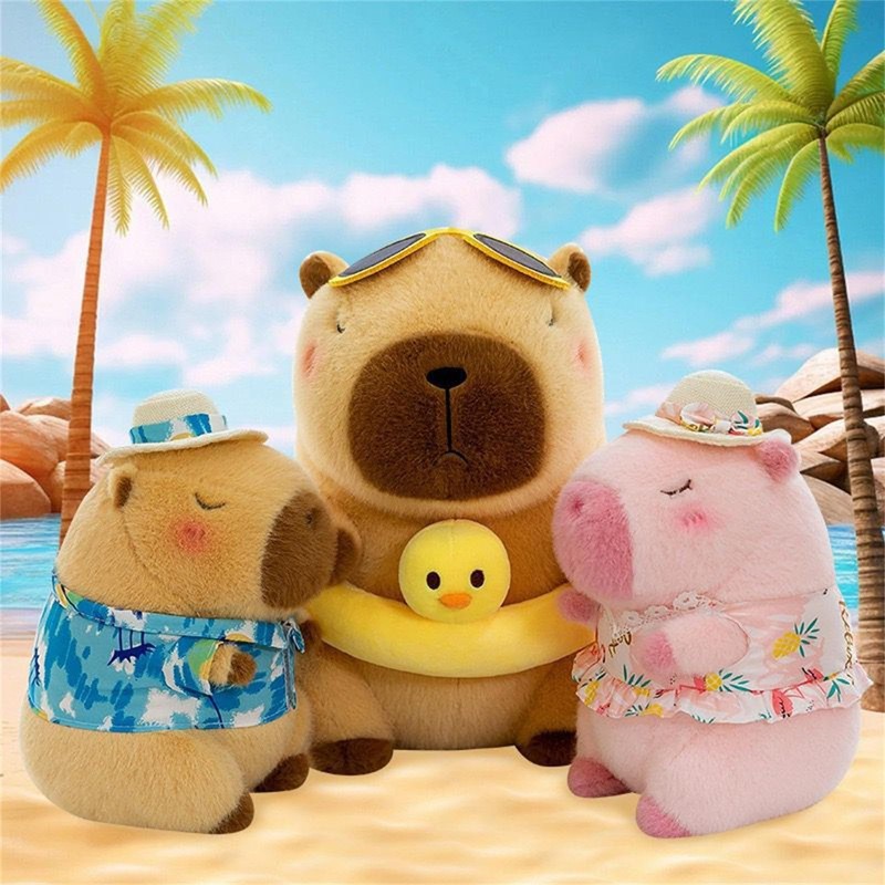 champracer Capybara Cuddly Toy, Water Pig Plush Toy, Kawaii Summer
