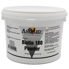 ANIMED Aimed Biotin 100 5 lbs Animal Vitamin Supplement for Pets Made in USA
