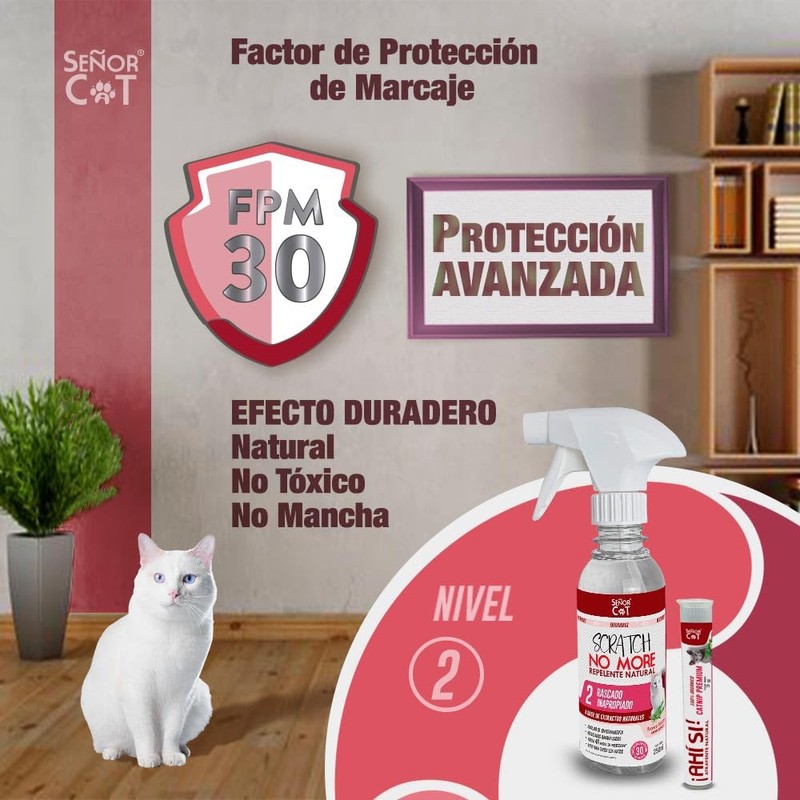 Señor Cat® Nivel 2 Rascado Inapropiado. Kit Scratch No More.
