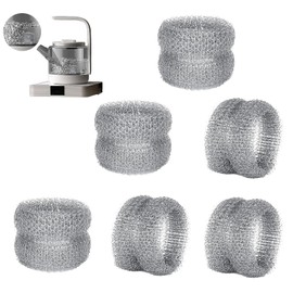 Pack of 6 Stainless Steel Limescale Rings for Teapot, Reusable Limescale Catcher, Kettle, Limescale Catcher Suitable for Kettles and Teapots, Suitable for Removing Limescale and Harmful Subst