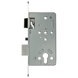 FELGNER Panic Mortice Lock | Panic Function "E" | for Handle Inside and Button Outside - for Heating Rooms, Underground Car Parks, House Entrance Doors and Much More | Includes Counter Plate | Backset 55 mm | Left