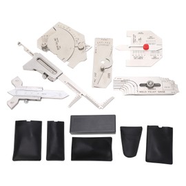 6Pcs Weld Gauge Set Fillet Include Hi Lo Gauge Porosity Undercuts Checking Gauge Angle Measuring Tool