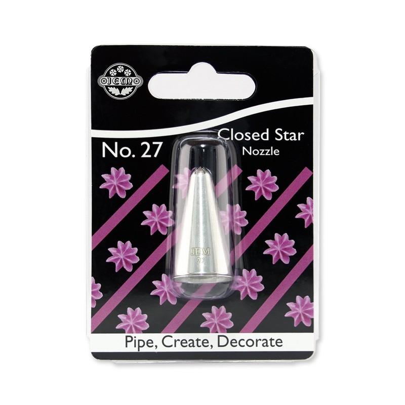 JEM Closed Star Piping Nozzle, Decorating Tip, no. 27