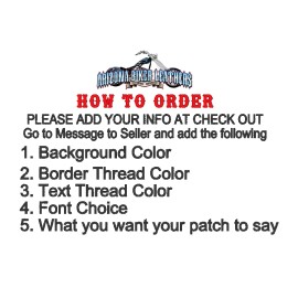 AZBL Custom Embroidered Patch 12 inch Bottom/Side Rocker Biker MC Embroidery Iron On