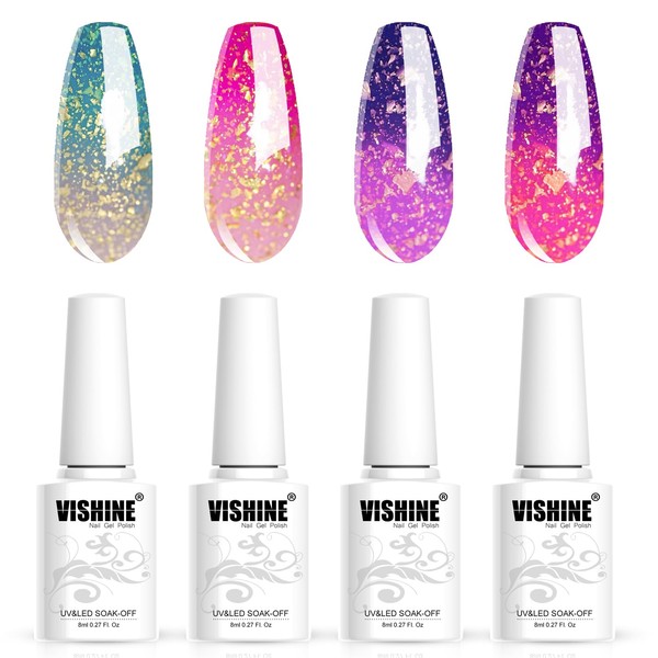 Vishine Gel Nail Polish Set - 4 Color Changing Gel