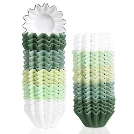 Quera 200Pcs Green Grease-Resistant Mini Cupcake Liners Wedding Muffin Baking Cups Baby Shower Cupcake Wrappers for Wedding Birthday Holiday Party or Baby Shower(1.18 x 1.18 in)