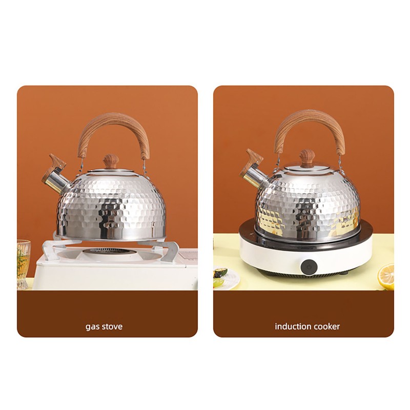Water Kettle Stainless Steel Whistle Water Kettle Large Capacity Flat