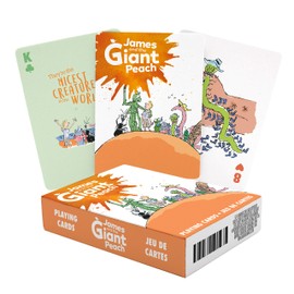 AQUARIUS Roald Dahl James & Giant Peach Set of 52 Playing Cards + Jokers (nm)