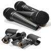 3 Pieces of Dynamic Vocal Microphones & Mic Stand Clips