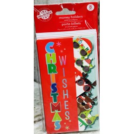 House Home Christmas House Money Holders With Envelopes 8 Pc-Christmas Wishes