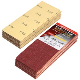 Mojucraft 50 Sheets Sandpaper Set 40/80/120/180 Grits Sandpaper Sandpaper for Wood Metal 115 mm x 280 mm Sandpaper Sheets Cut for Use