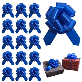6 PCS Pull Bows 6 Inch Blue Bows for Gift Wrapping Wedding Basket Decorated Car Bow Birthday Party Christmas Gift as Well as Valentine's Day Gift Decorations