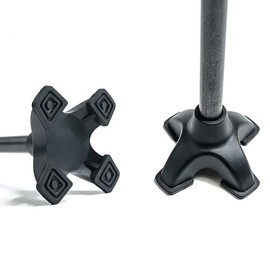 Standing Quad Support Cane Tip,4 Prong Rubber Cane Foot Pad,19mm Replacement for Most Canes