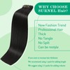 SURNEL Clip-In Extensions, Natural Black, Remy Real Hair Clip-In Extensions,