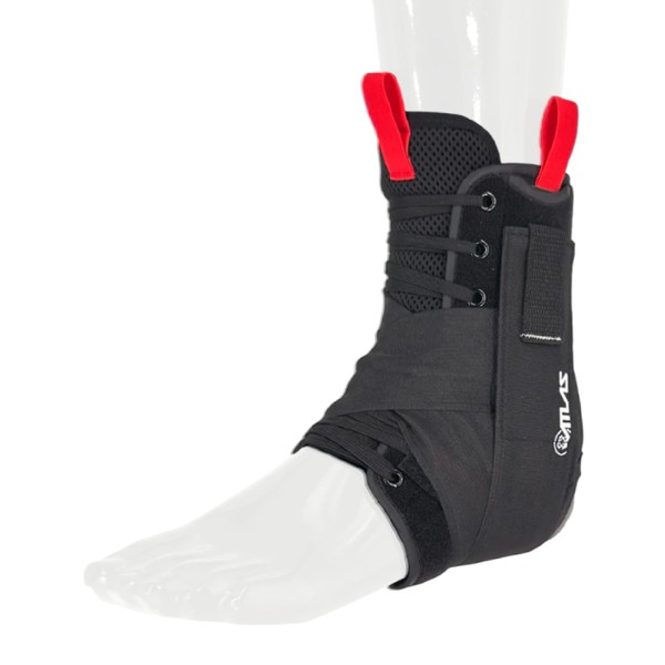 Atlas A2060-01-010 Ankle Brace Black, SM/MD, CE Certified, Reversible Design